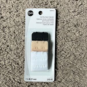 Dritz Soft Bra-Back Extender - Black, Tan, White